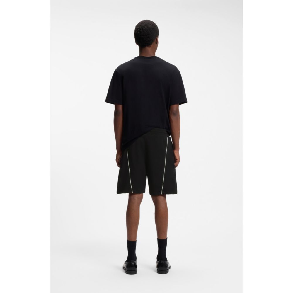 Short de mezcla de algodón con bordado