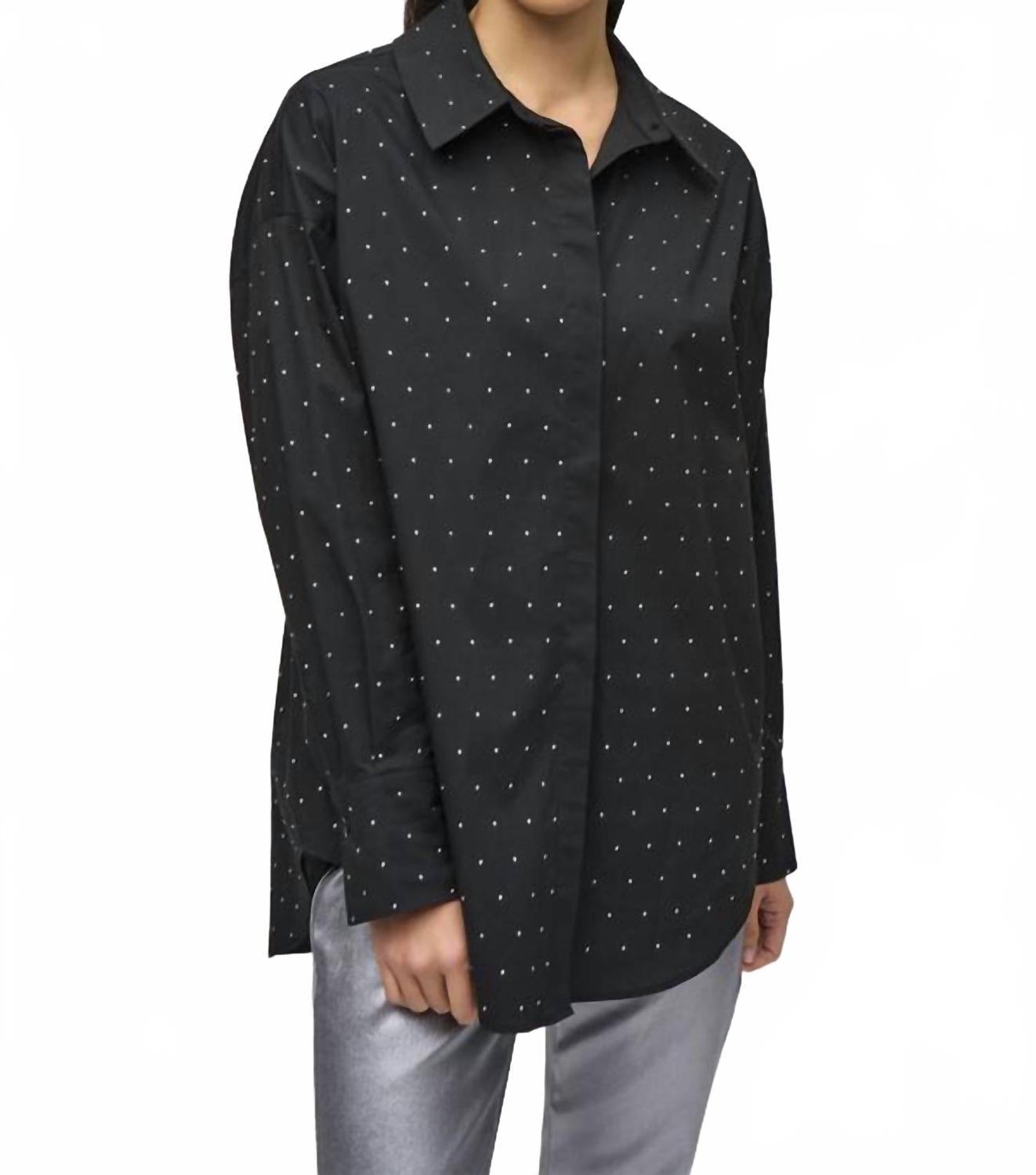 Blusa de algodón color negro
