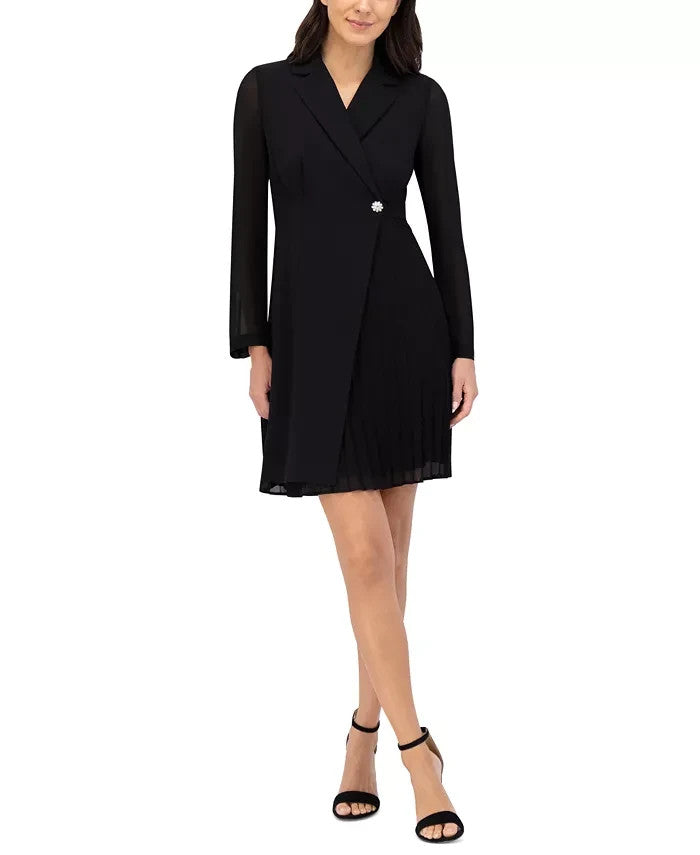 Vestido de mujer de manga larga color negro