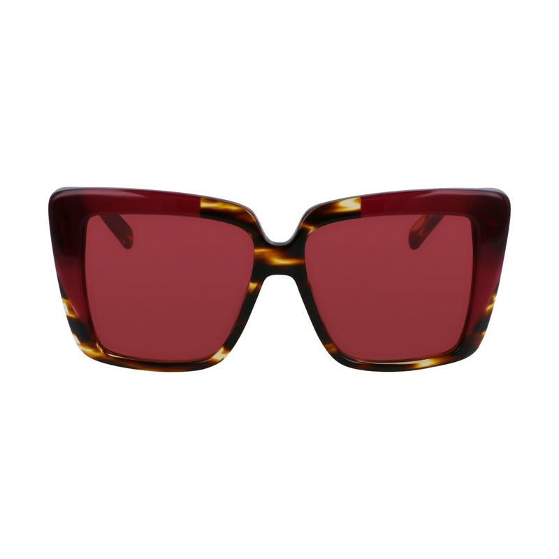 Gafas color café y violeta