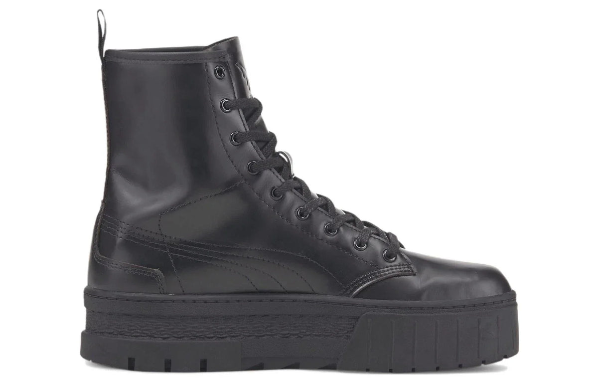 Botas de mujer de cuero color negro
