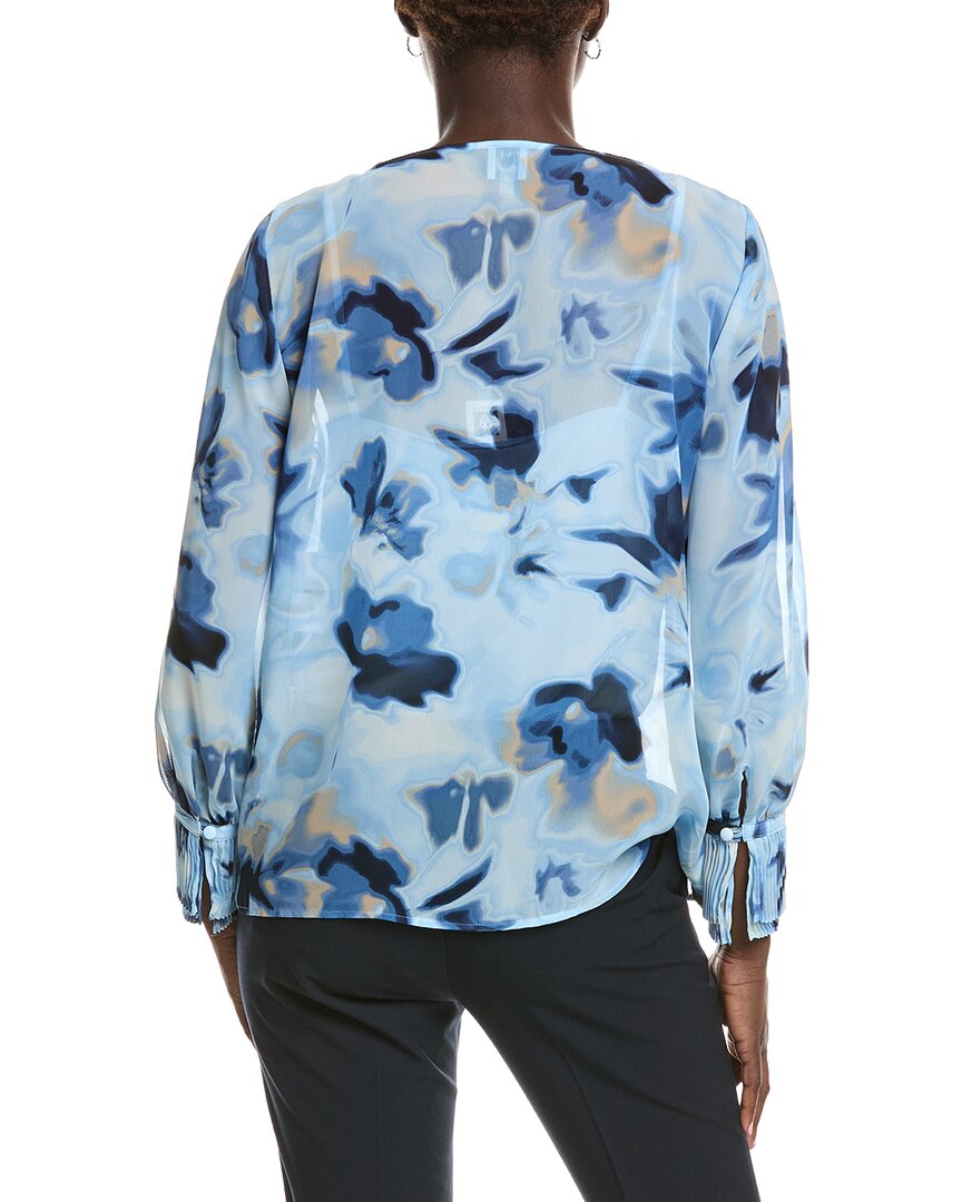 Camisa de gasa con estampado con pliegues