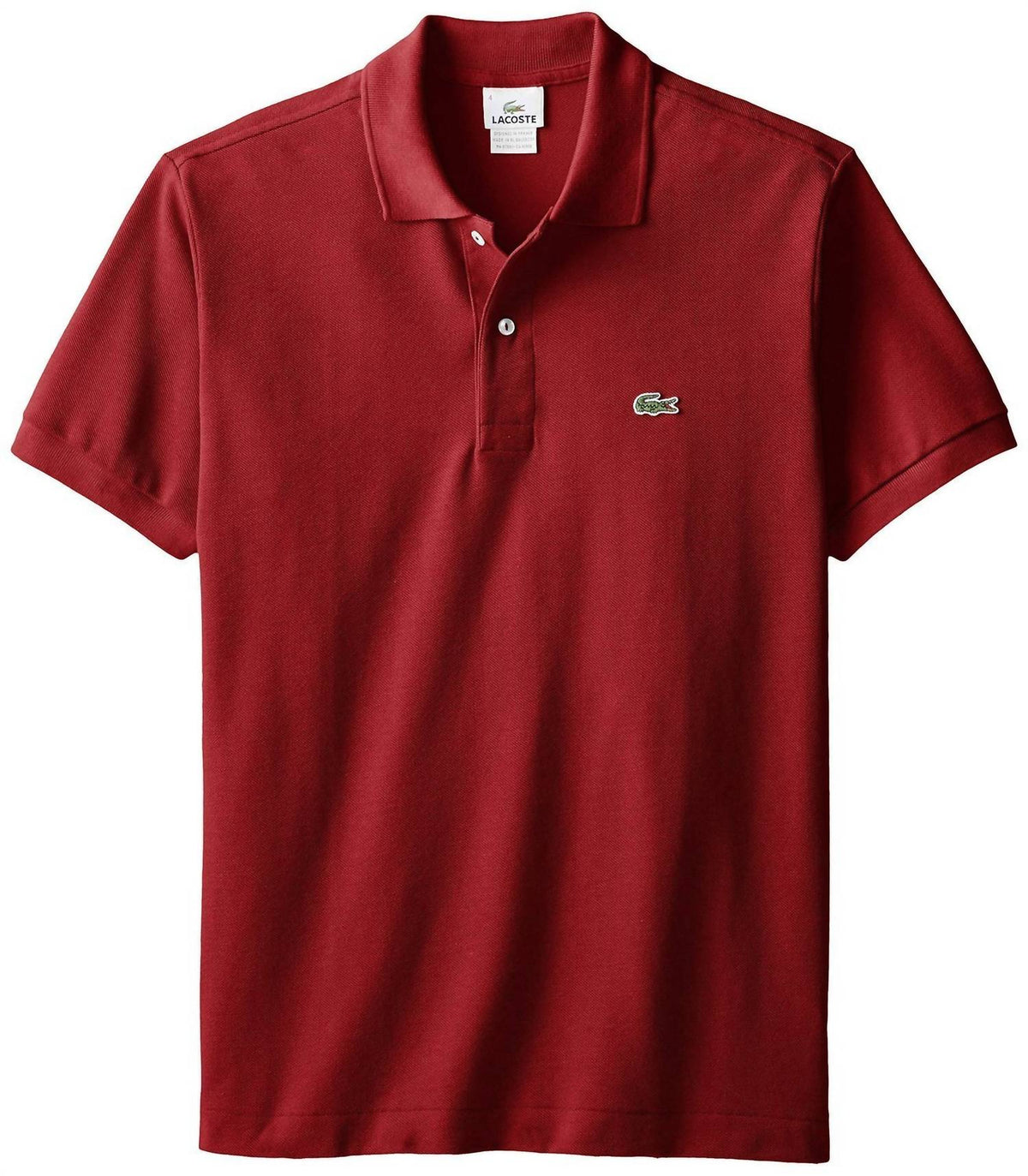 Polo de manga corta color vinotinto
