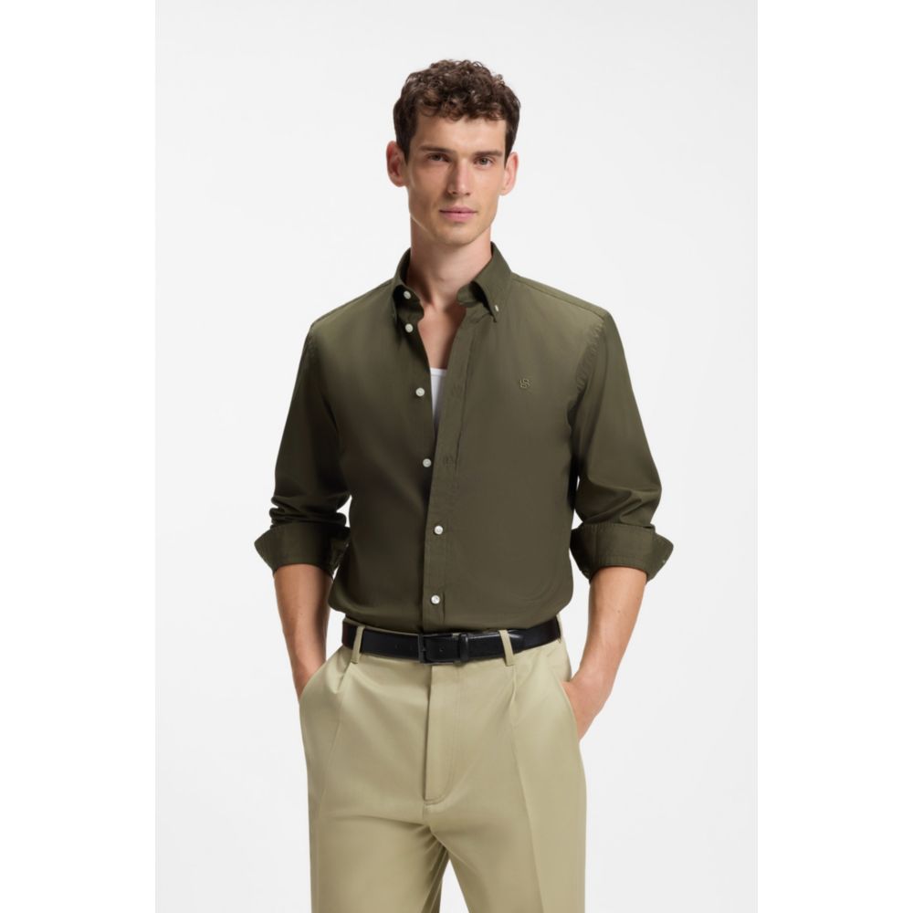 Camisa de algodón de corte ajustado