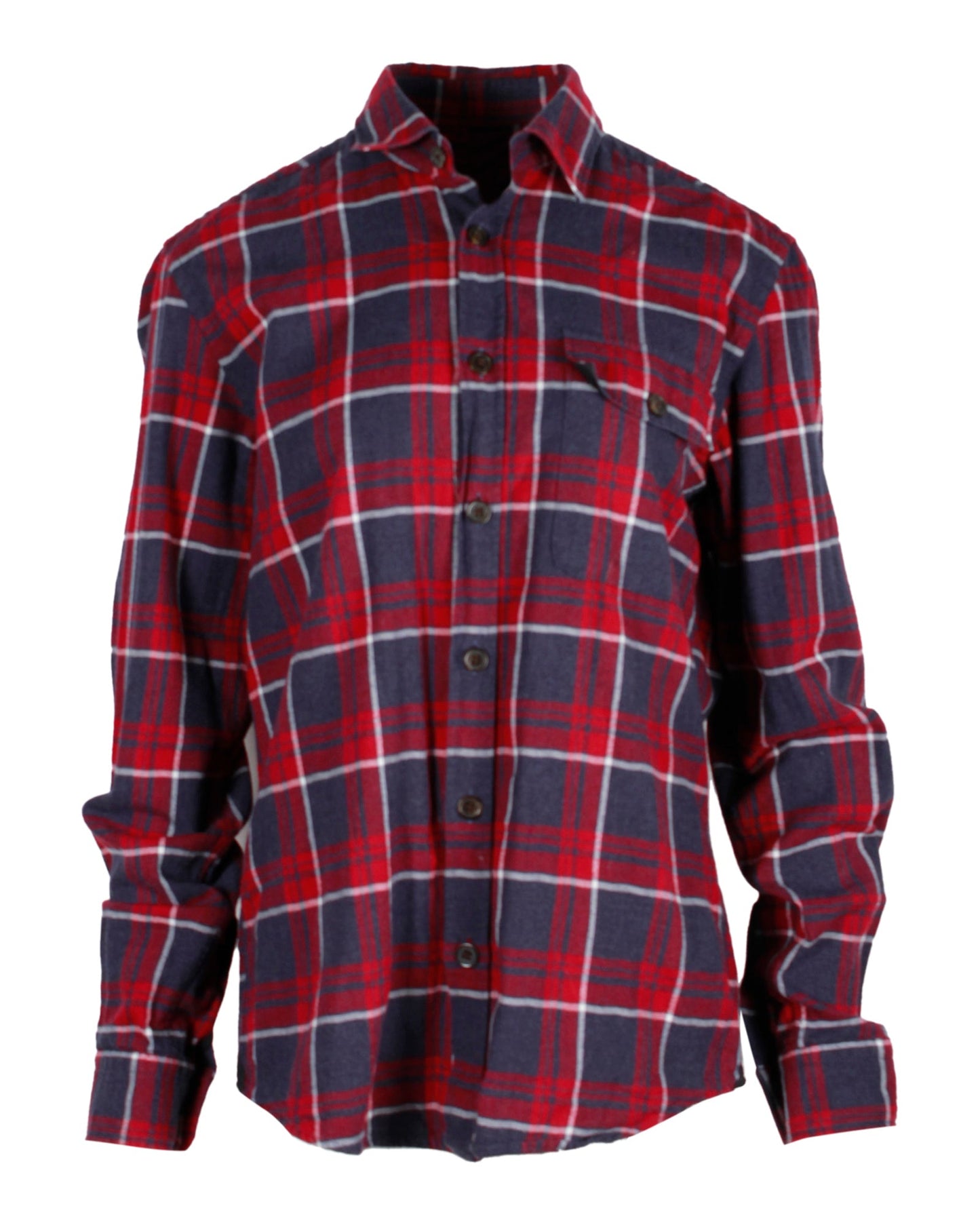 Camisa de algodón a cuadros color rojo