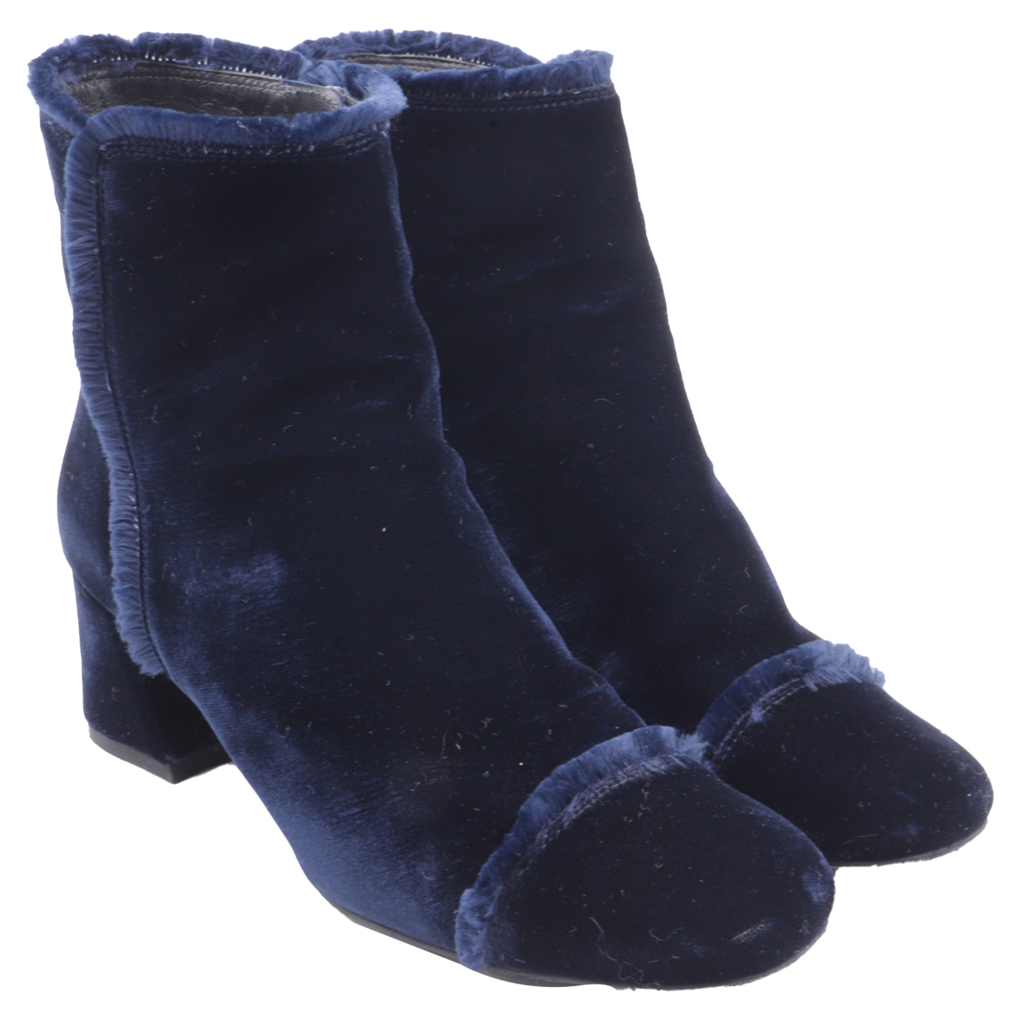 Botas de terciopelo color azul