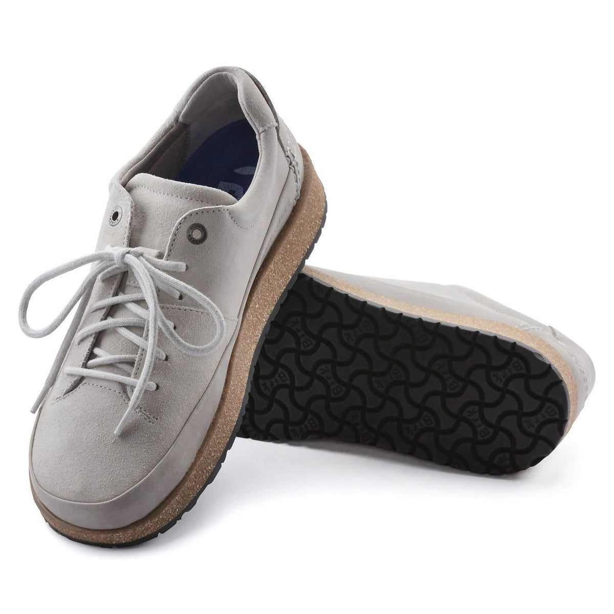 Tenis de mujer de cuero color gris