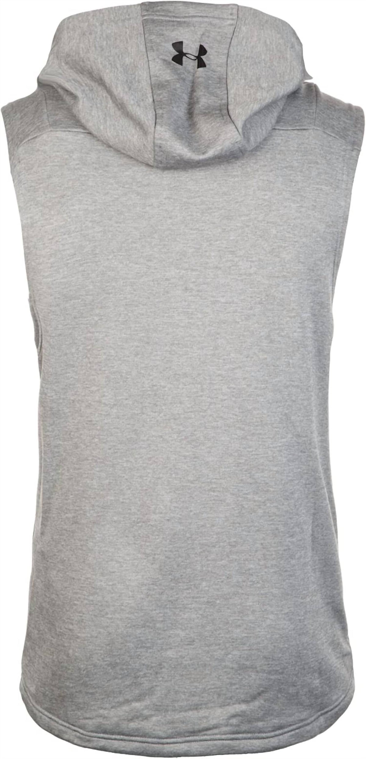 Buzo con capucha de hombre sin mangas color gris