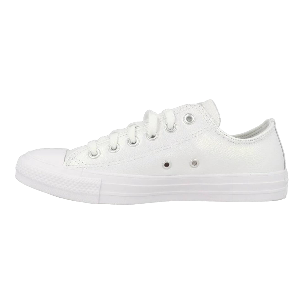 Tenis infantil de cuero color blanco