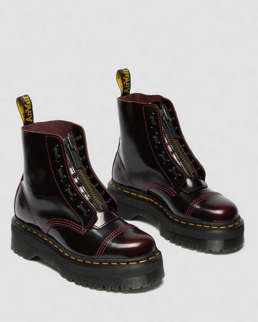 Botas de mujer de cuero con plataforma