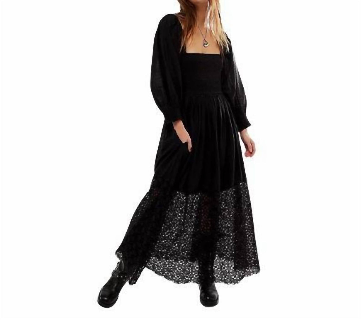 Vestido midi color negro