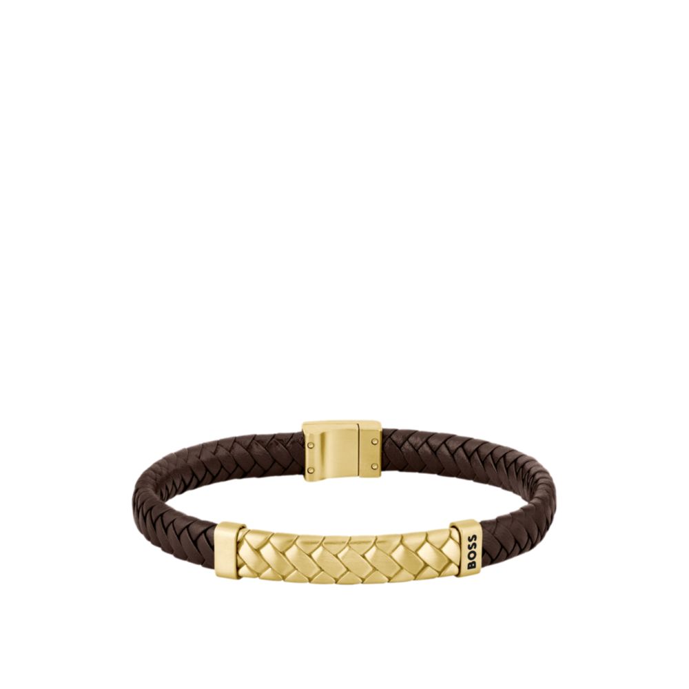 Pulsera de cuero color café