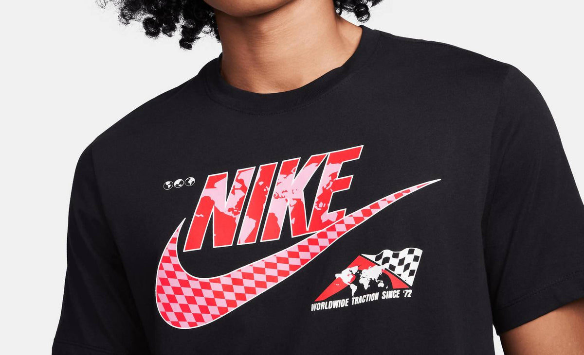 Camiseta de hombre a cuadros color negro