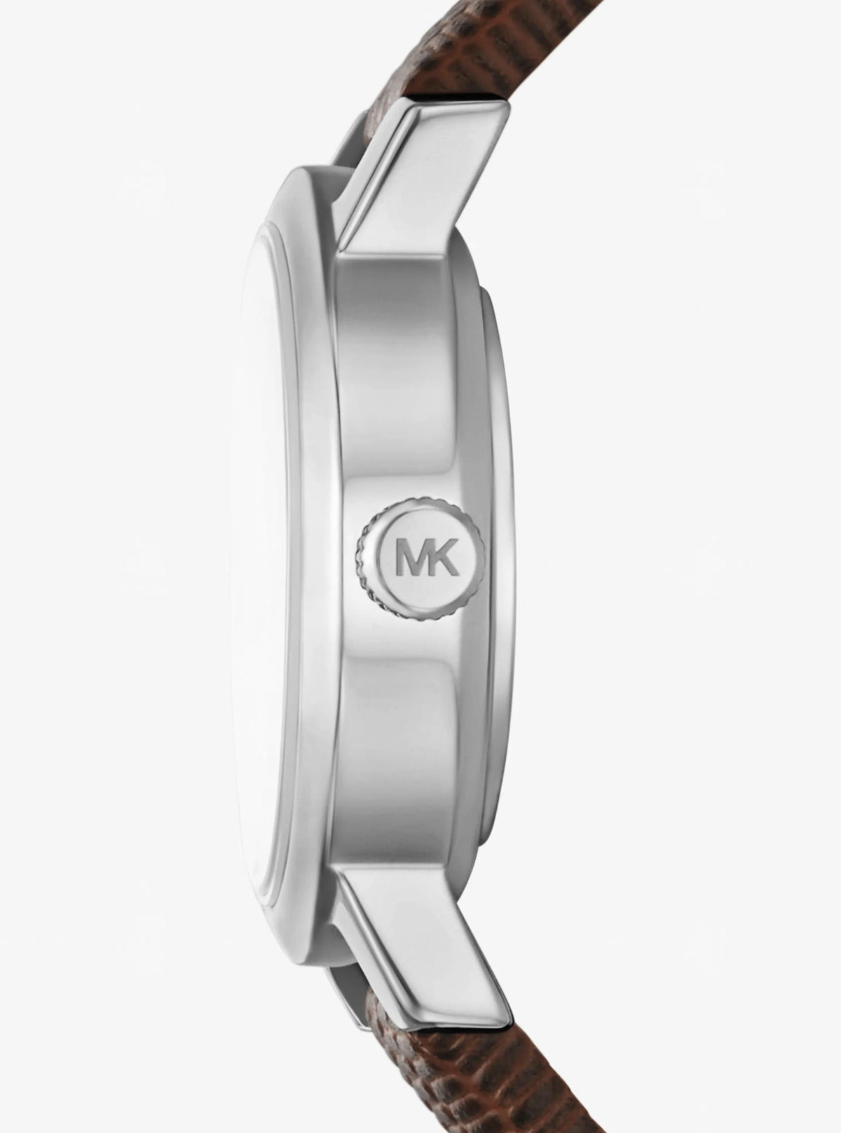 Reloj de cuero color plateado
