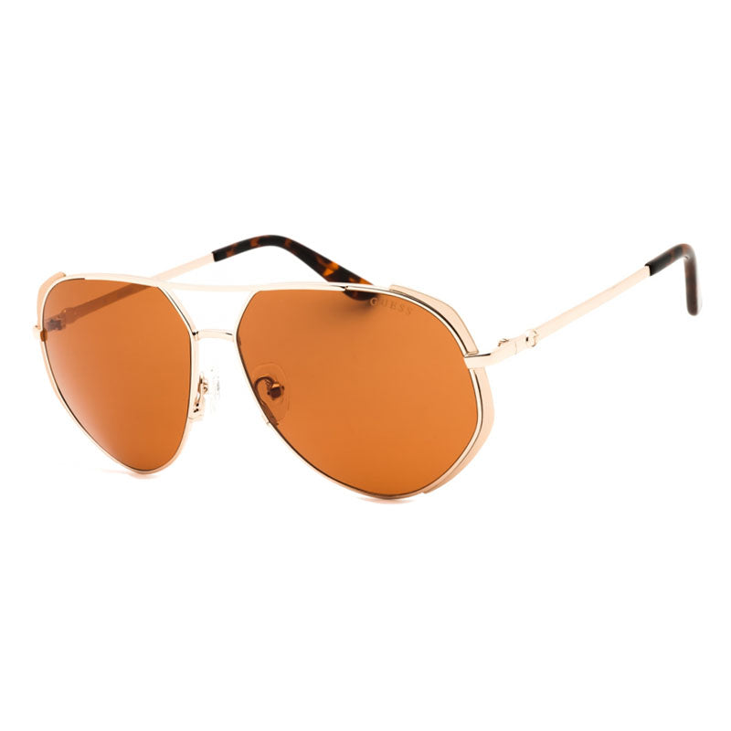 Gafas color café y dorado