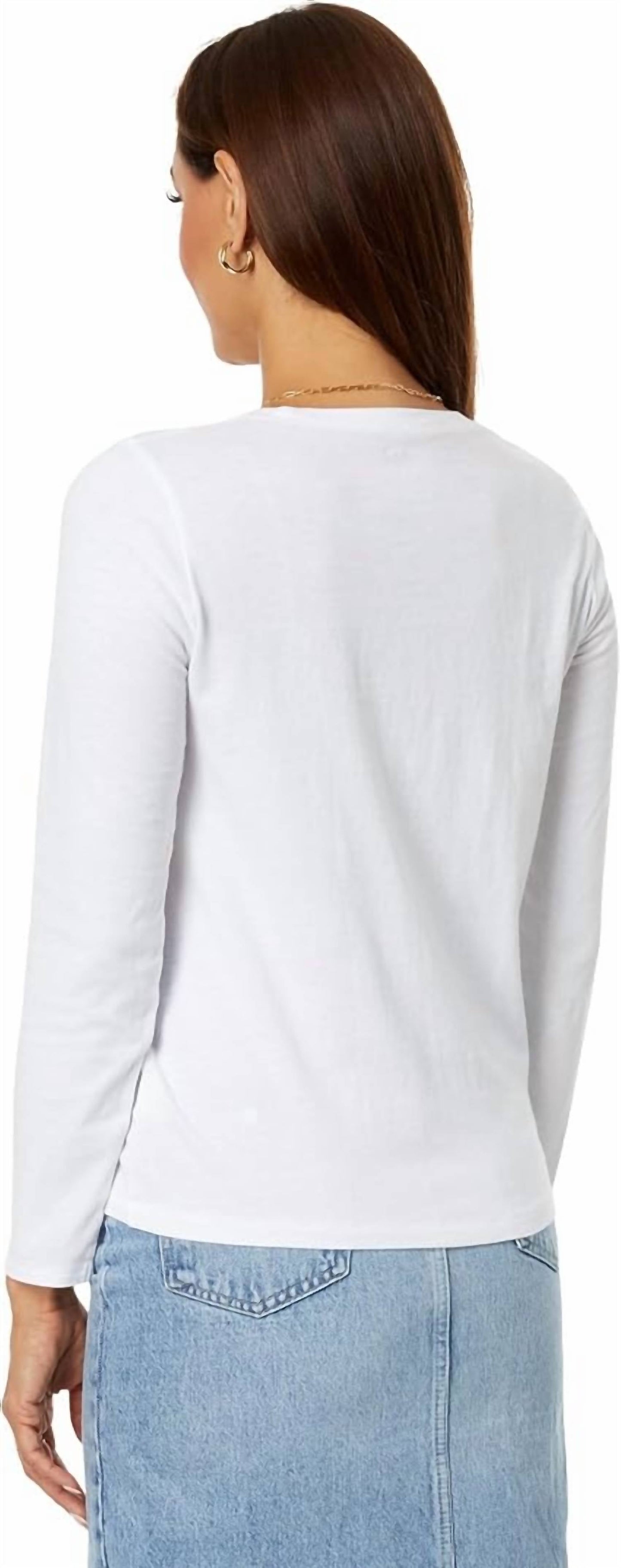Camiseta de manga larga color blanco