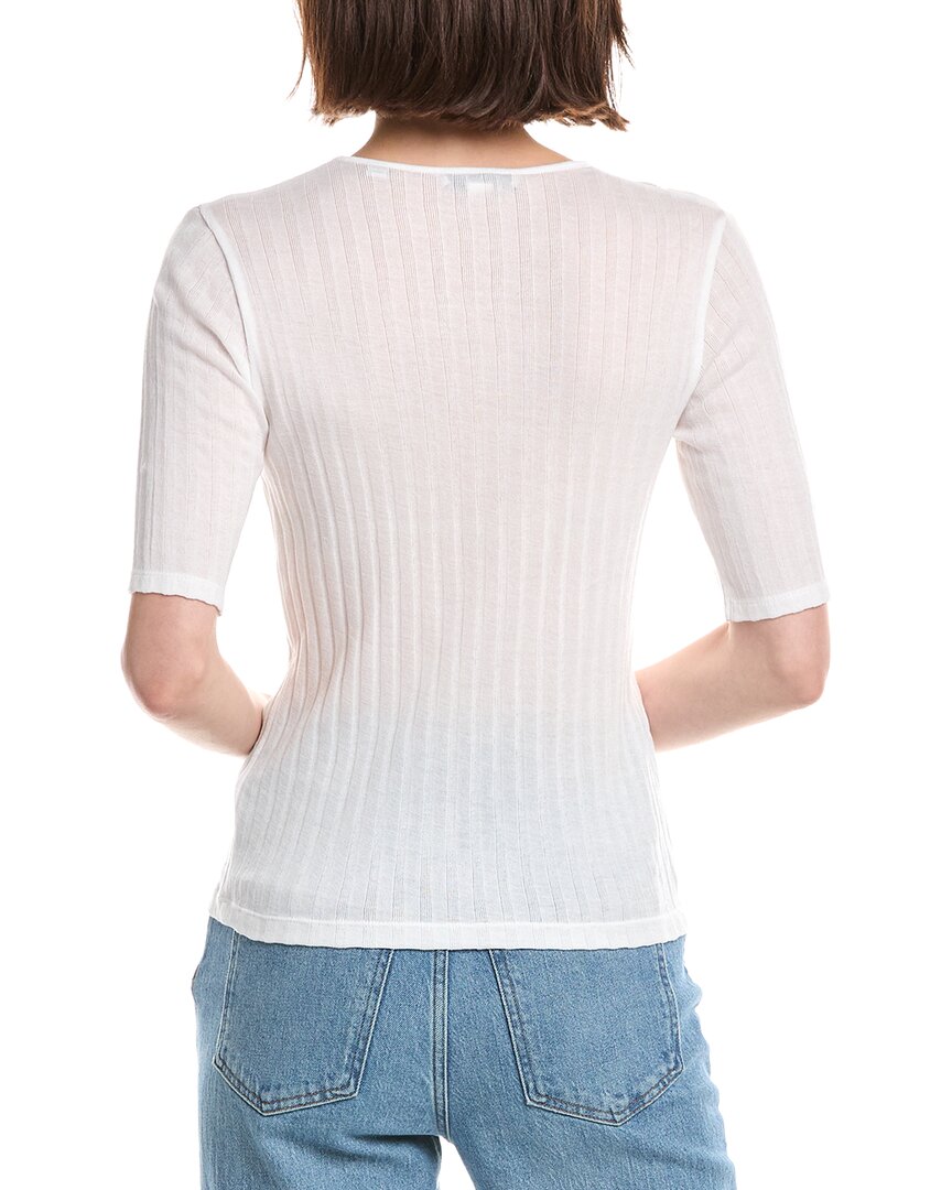 Top con cuello alto con tejido acanalado