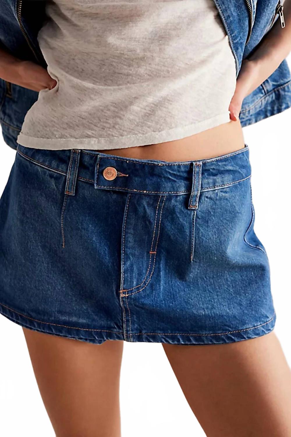 Falda pantalón color azul