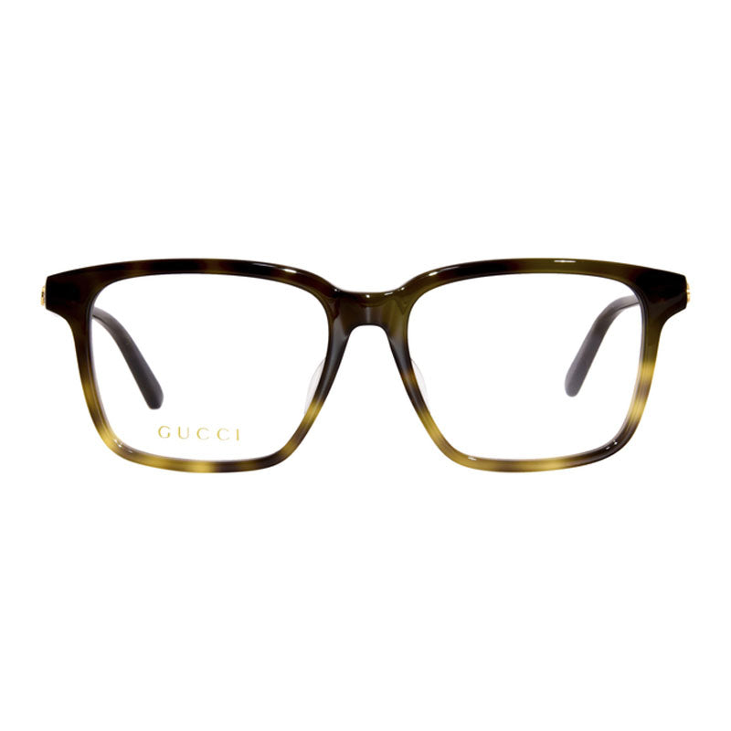Gucci Gafas Cuadradas Marco Completo, Marco Negro y Lentes Demo Transparentes Gg1293Oa001