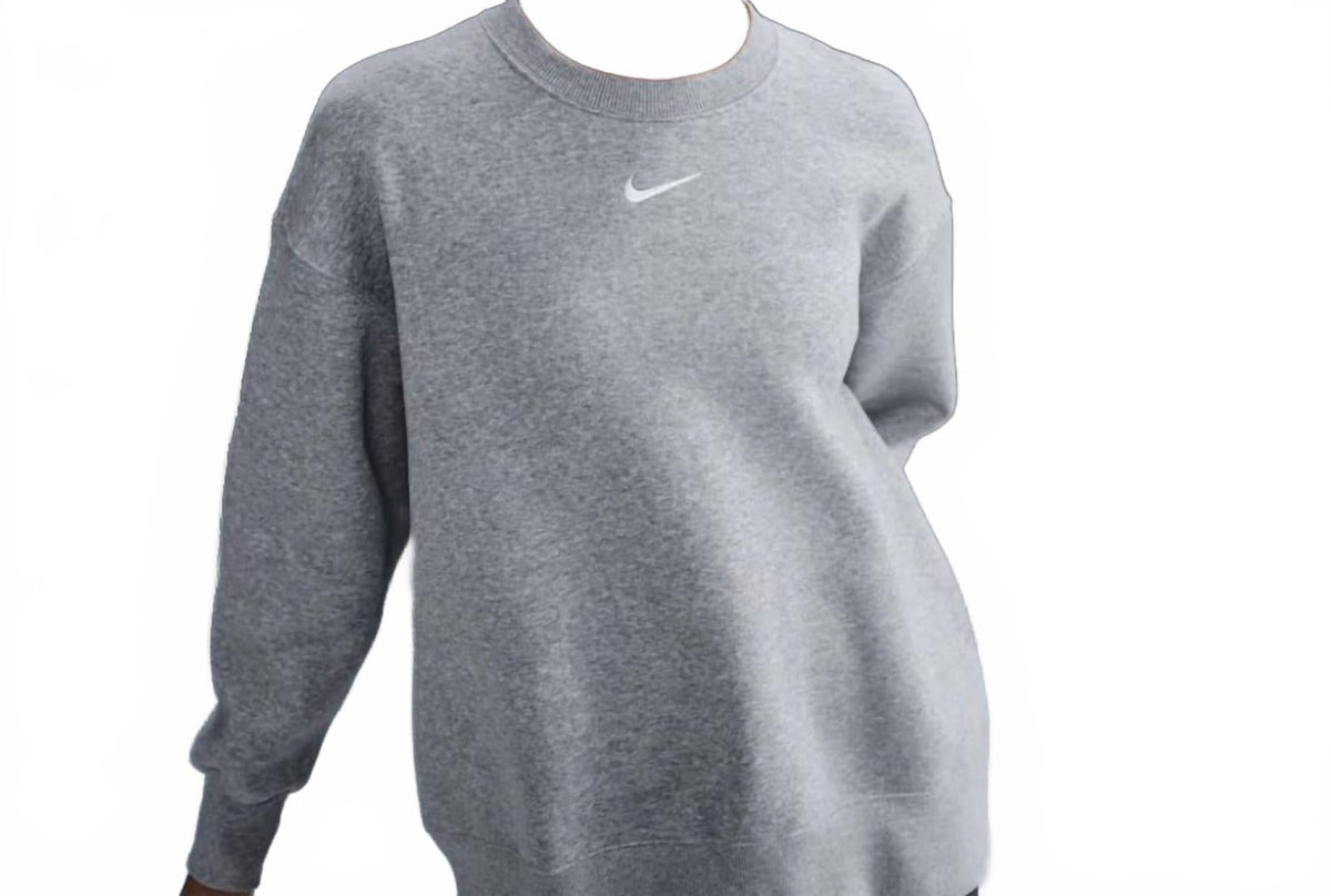 Buzo con cuello redondo color gris oscuro