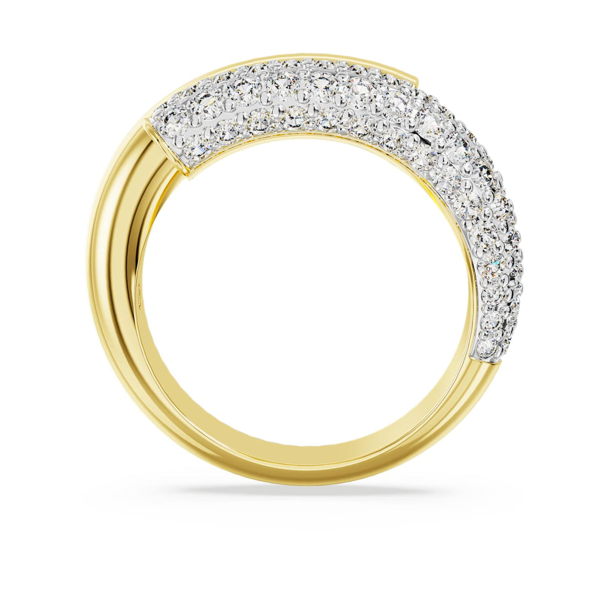 Anillo color blanco y dorado