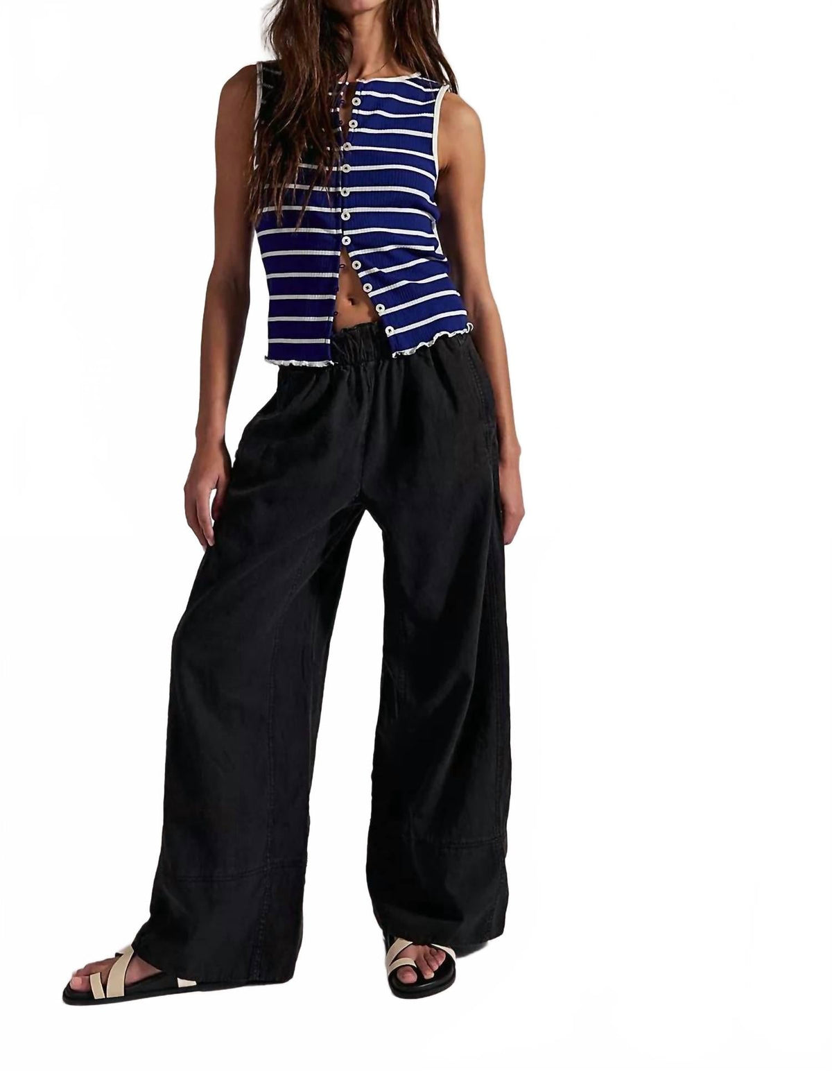Pantalón de lino color negro