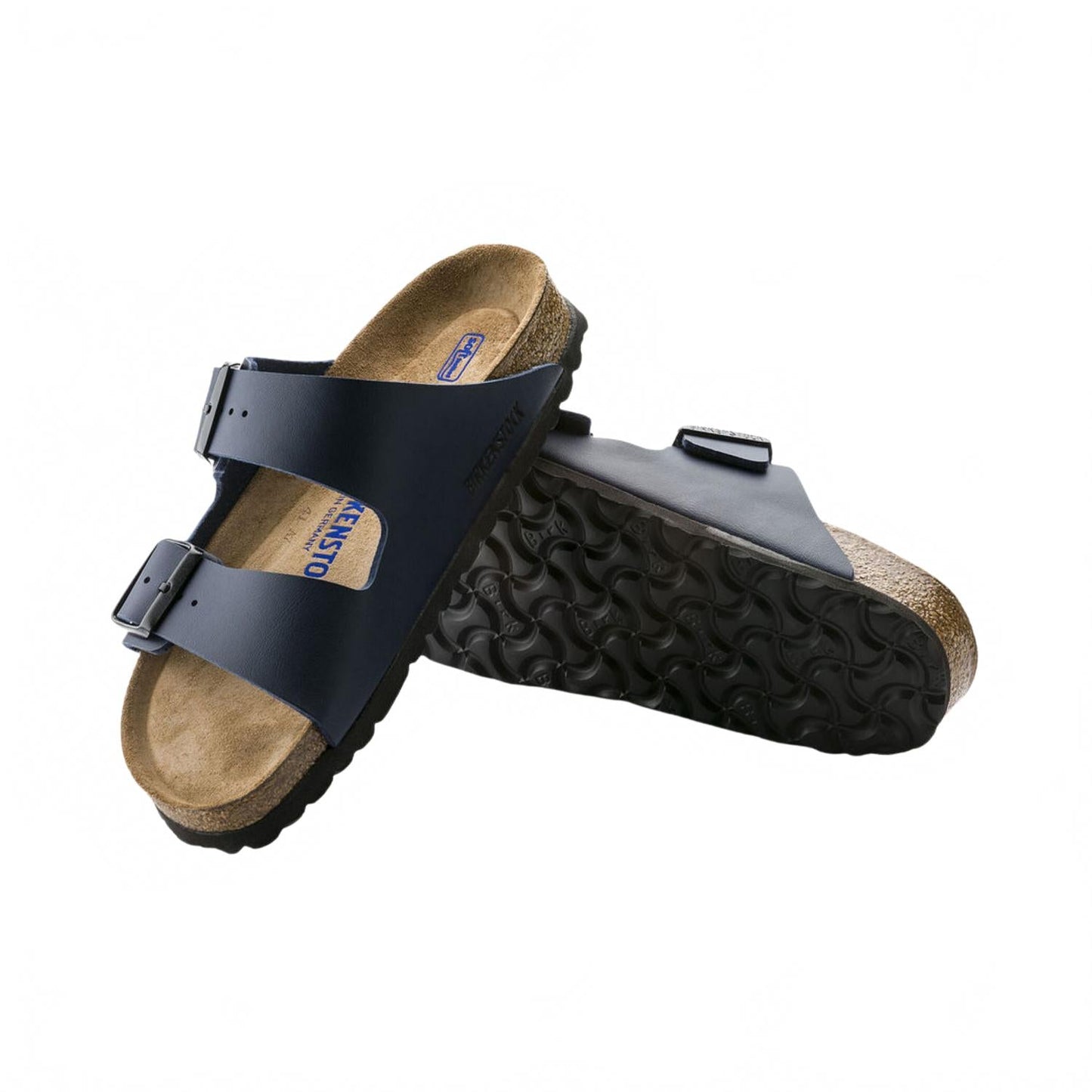 Sandalias unisex de cuero color azul
