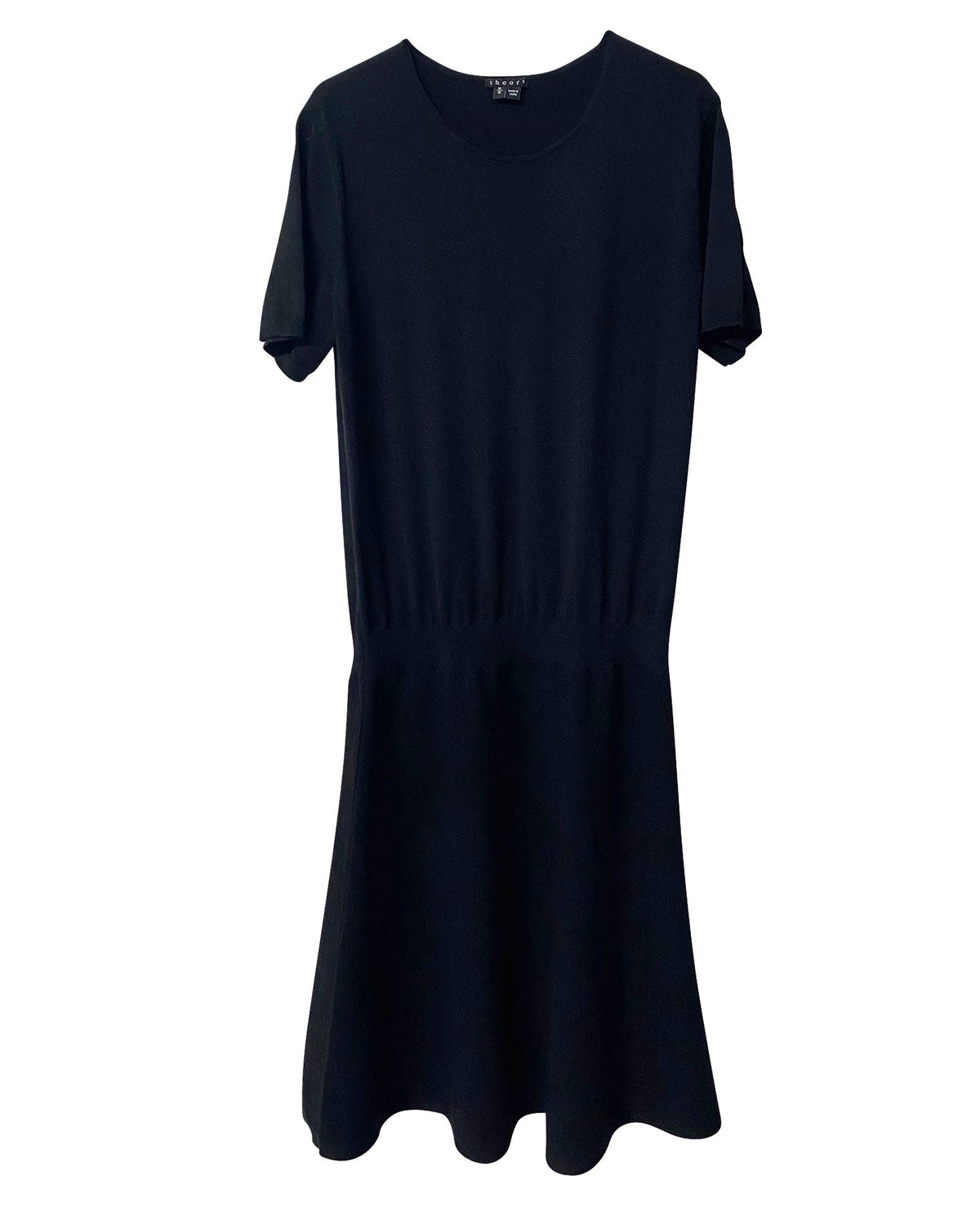 Vestido de lana midi color negro
