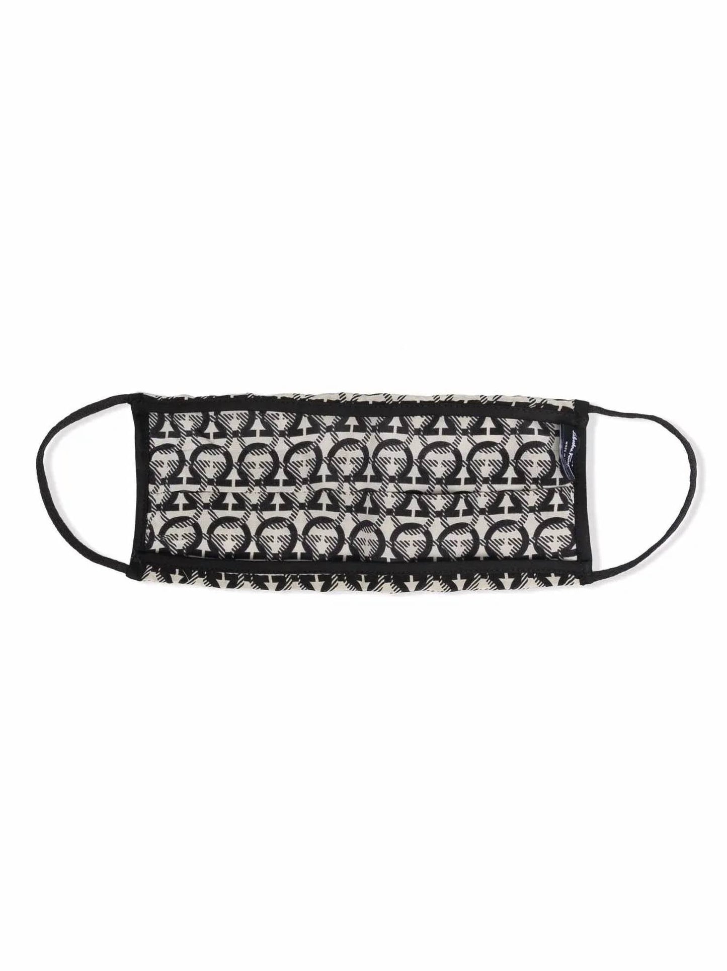 Mascarilla unisex color negro y beige