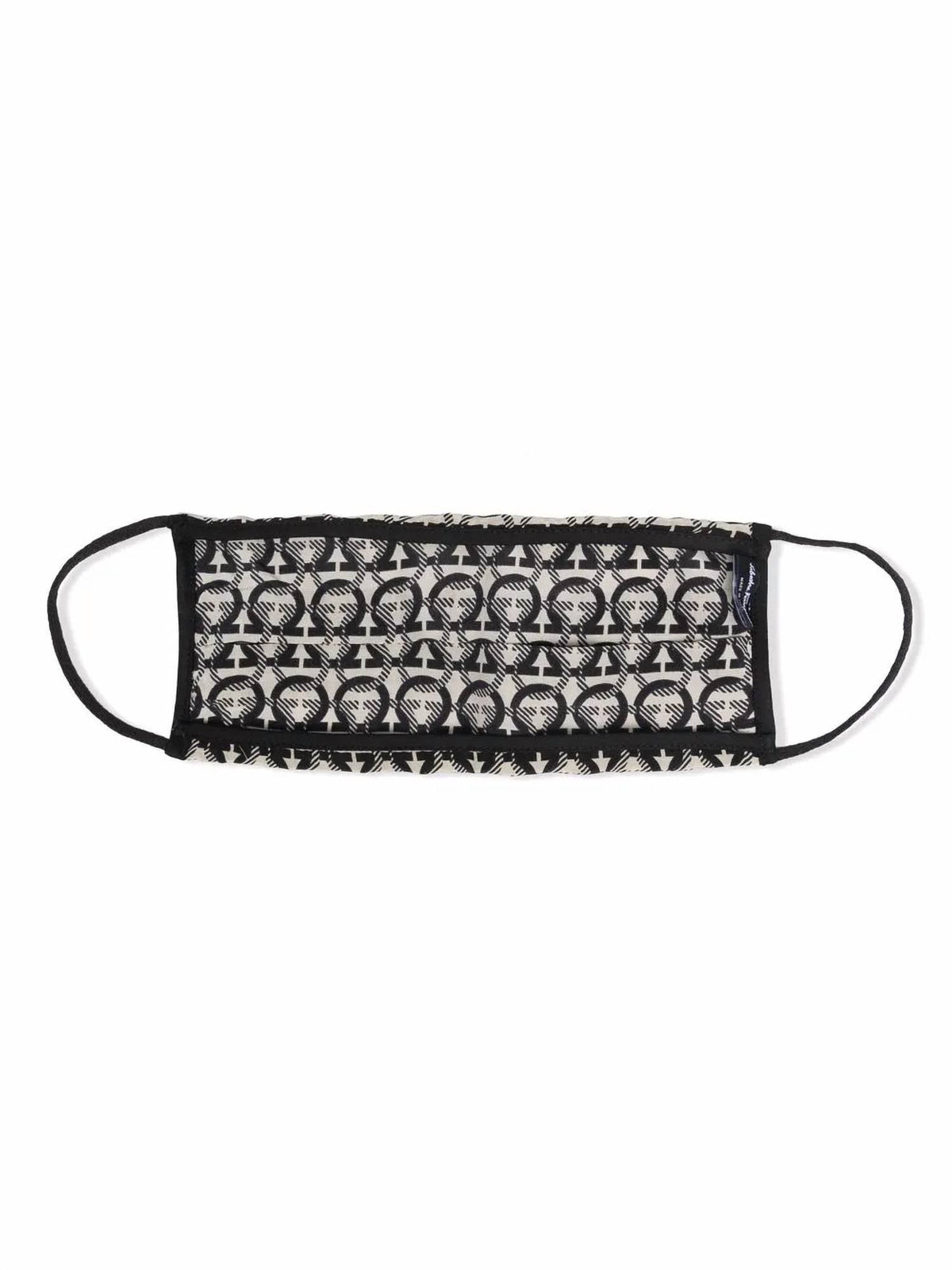 Mascarilla unisex color negro y beige