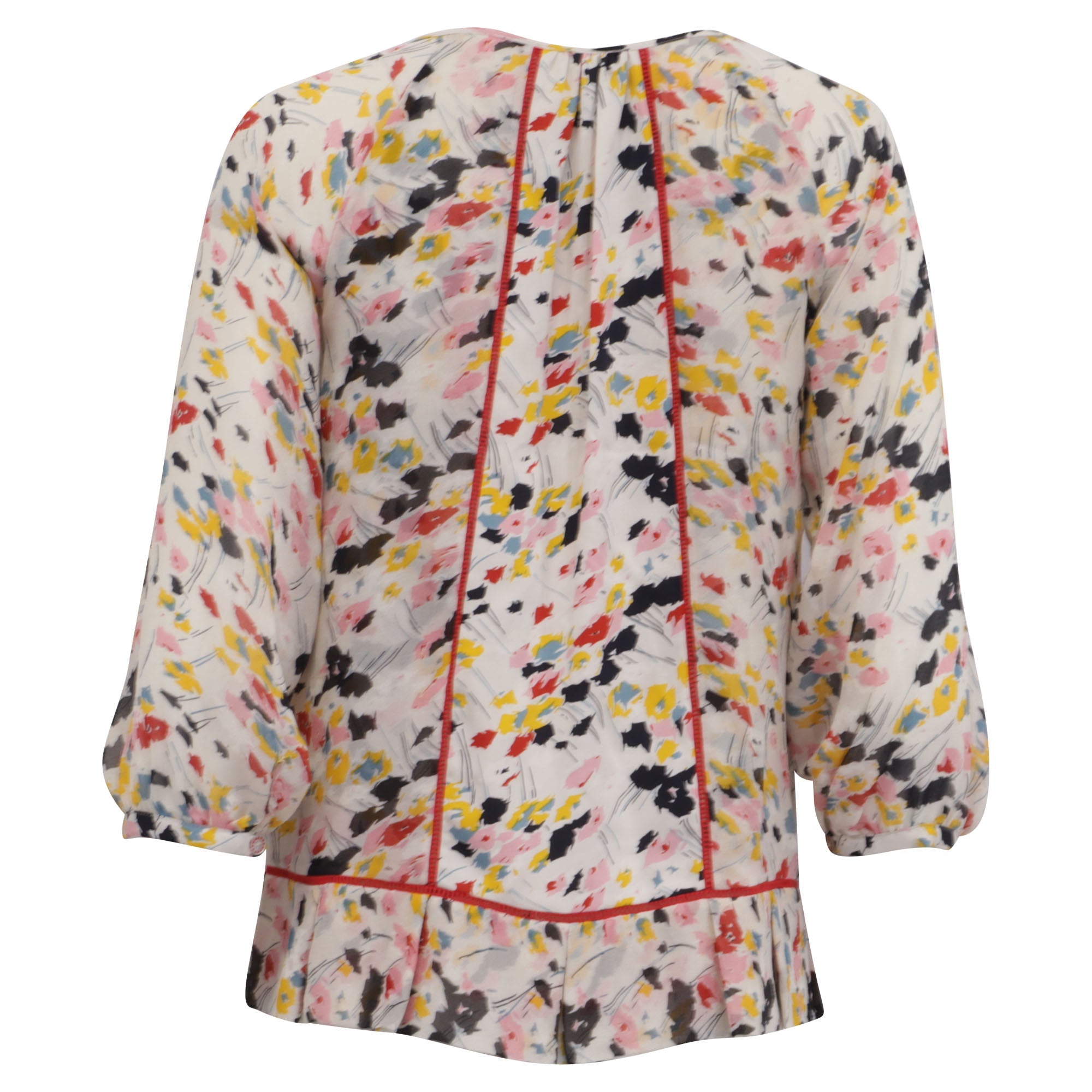 Blusa de seda multicolor