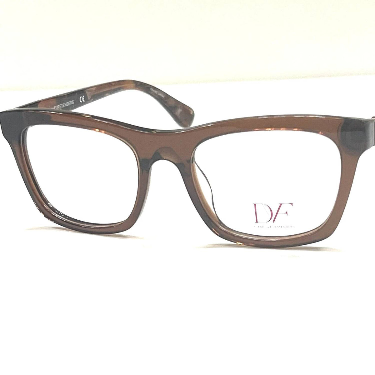Montura para gafas de mujer de montura cuadrada color café