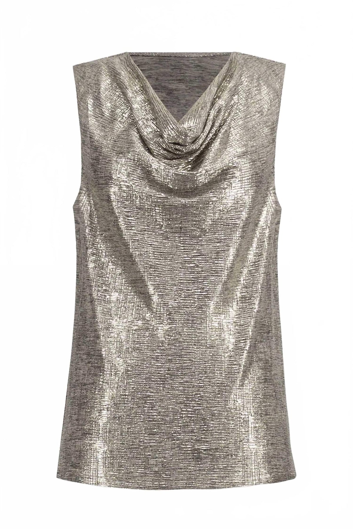Top color beige y dorado