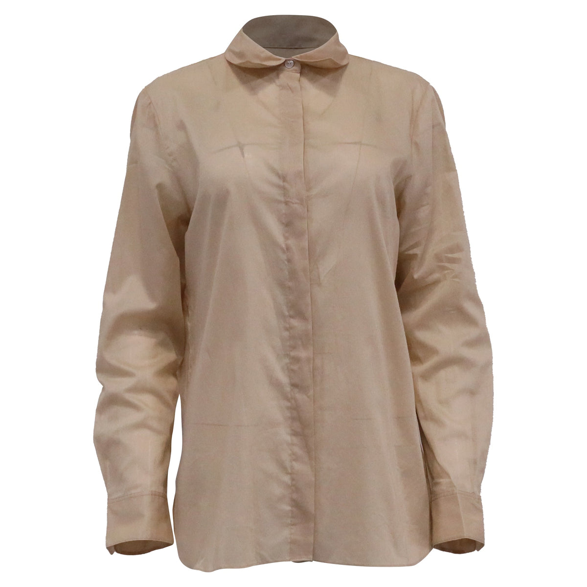 Camisa de algodón color beige
