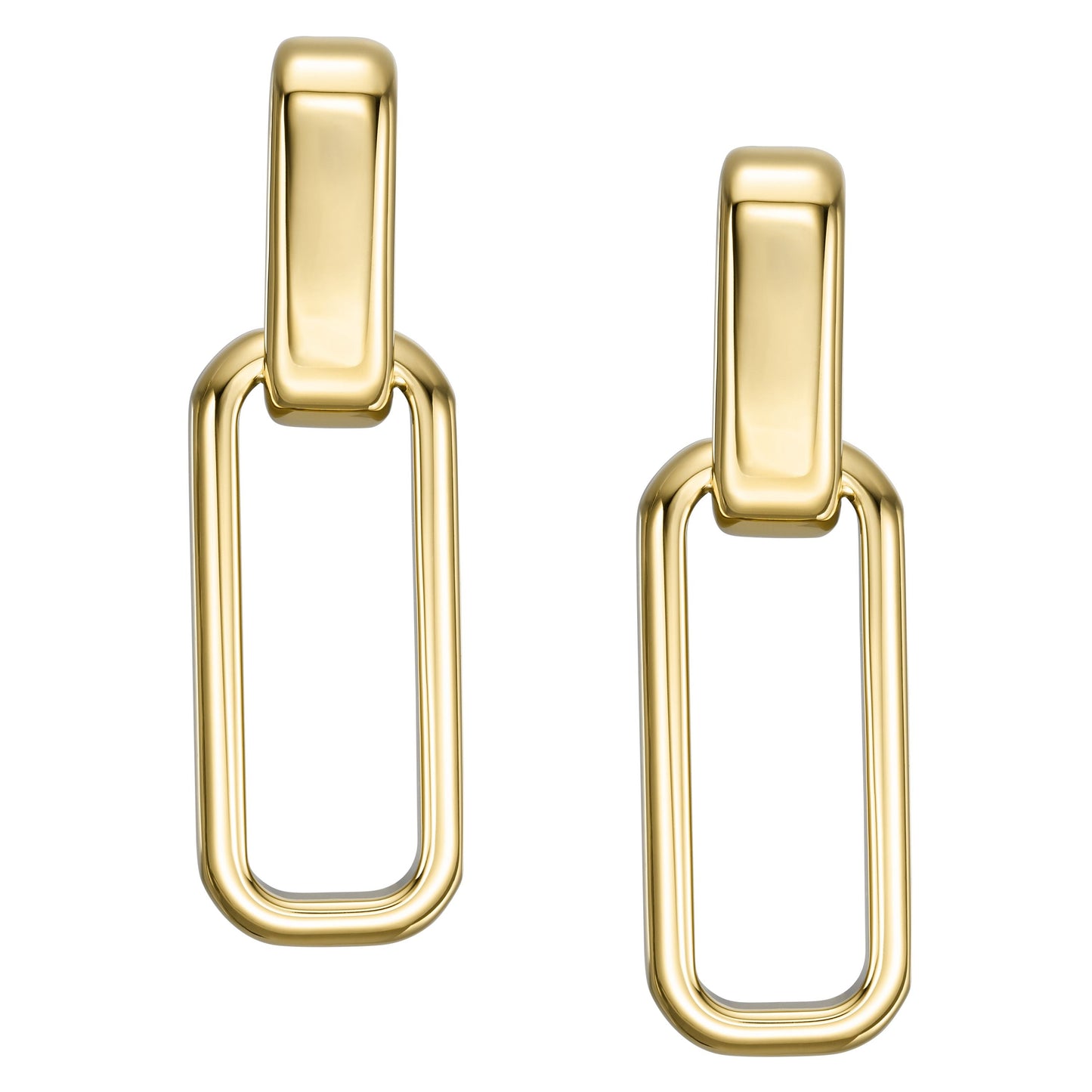 Aretes de mujer de acero inoxidable color dorado