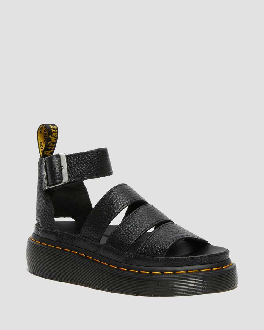 Sandalias de mujer de cuero con plataforma