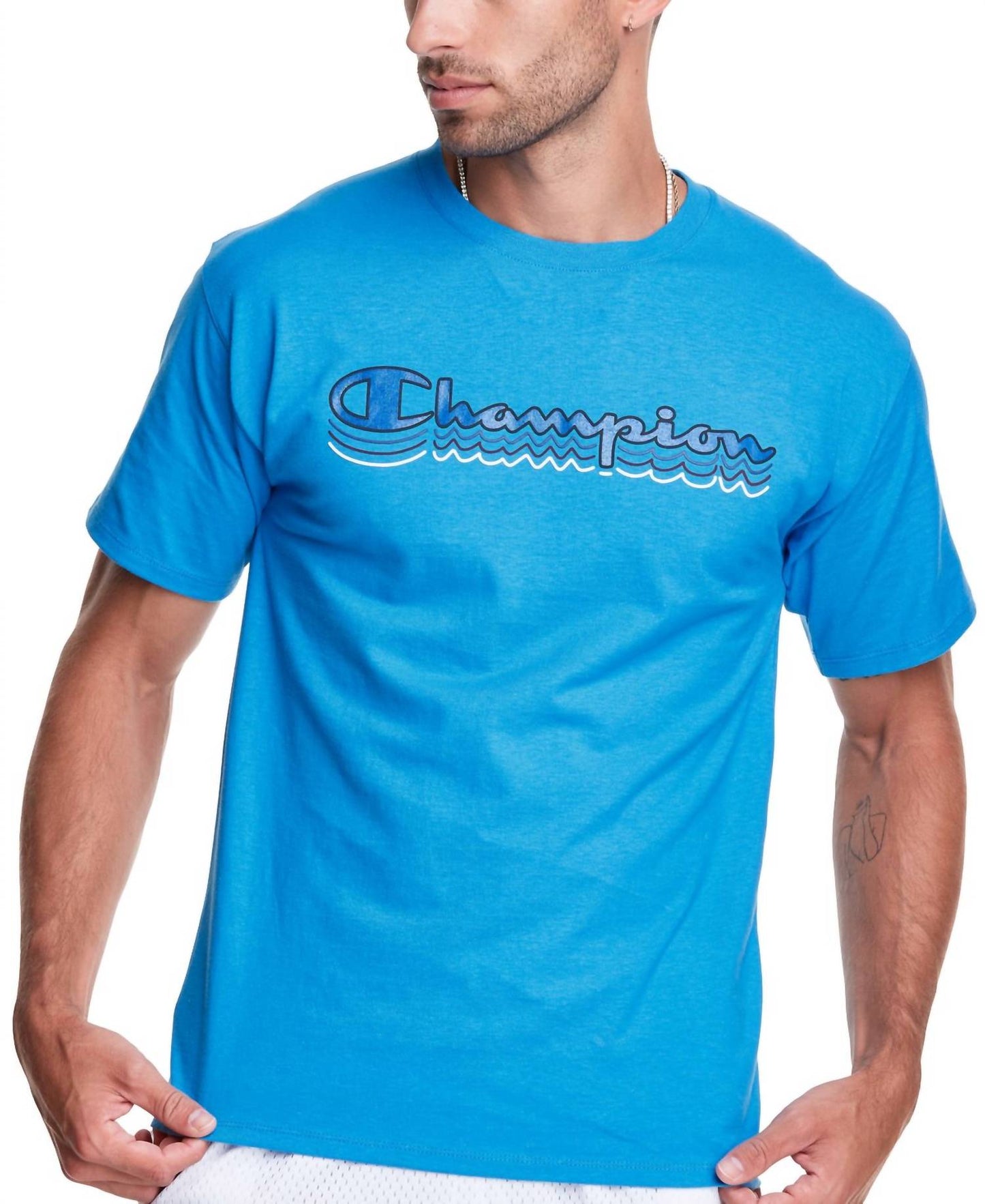 Camiseta con estampado color azul