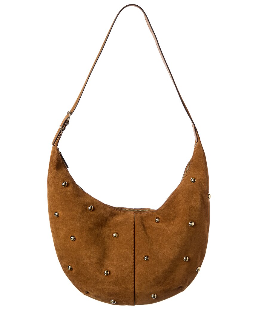 Bolso de hombro de gamuza
