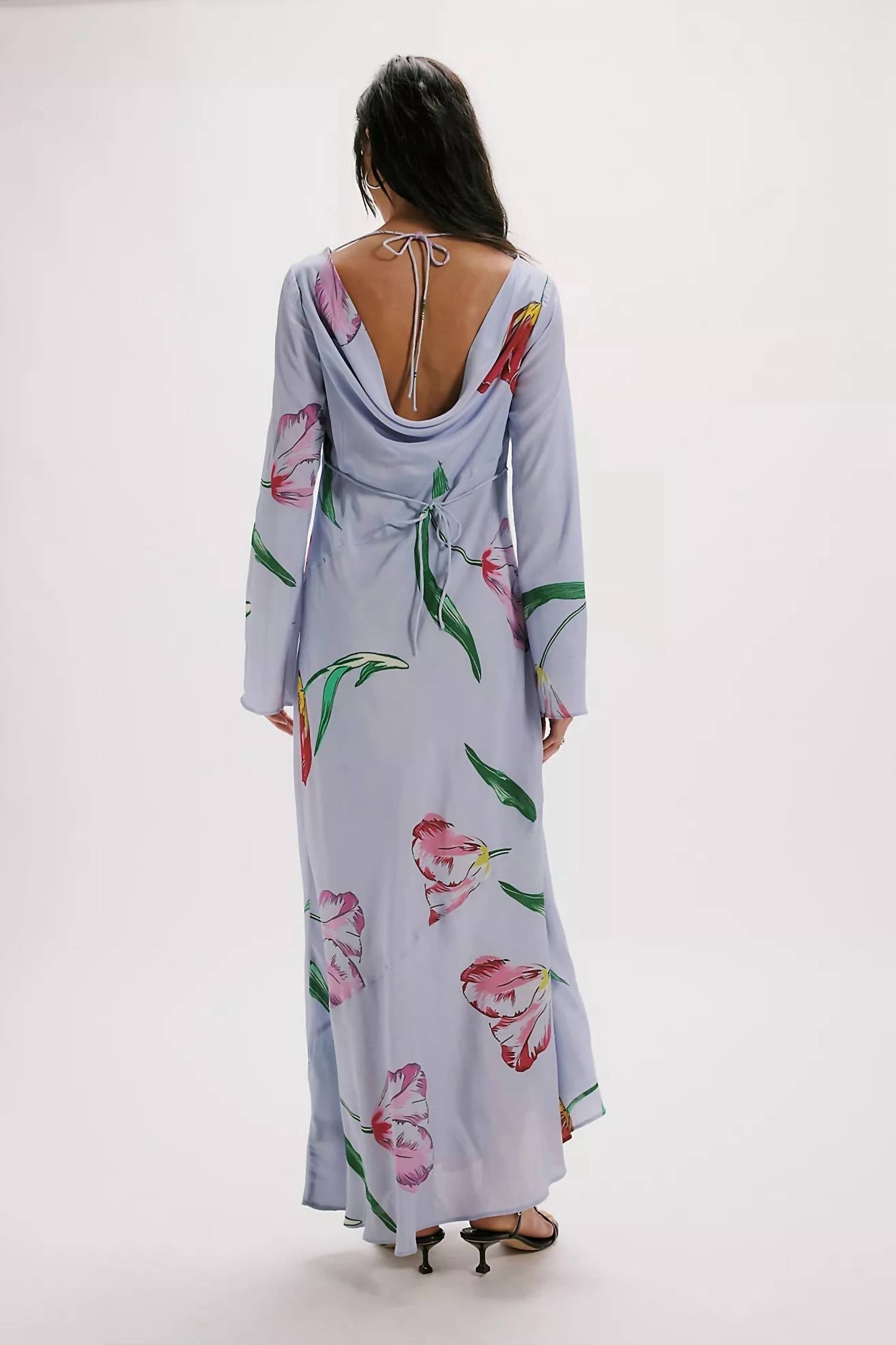 Vestido midi color violeta