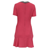 Sandro Reva Mini Vestido Manga Corta en Poliéster Rosado