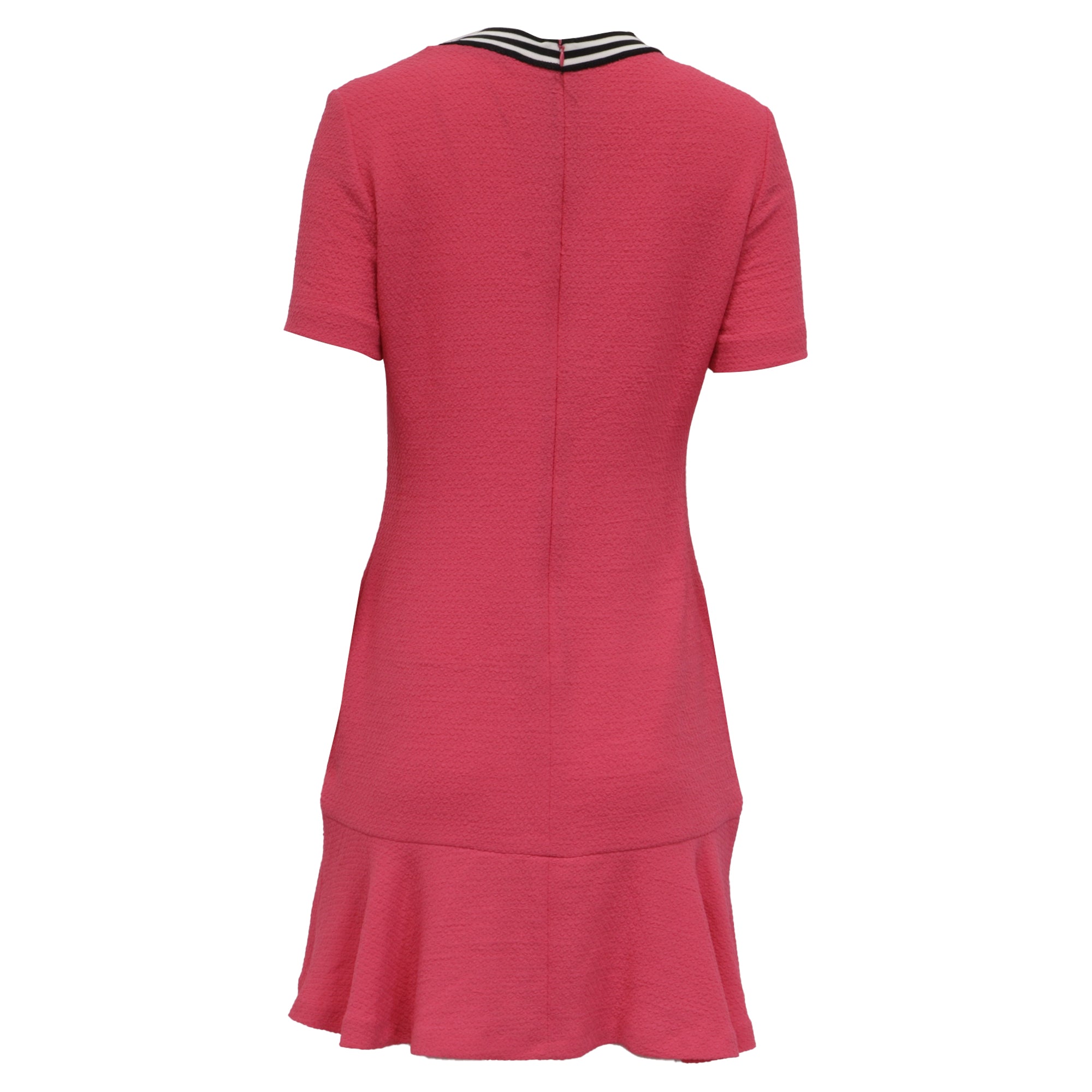 Sandro Reva Mini Vestido Manga Corta en Poliéster Rosado