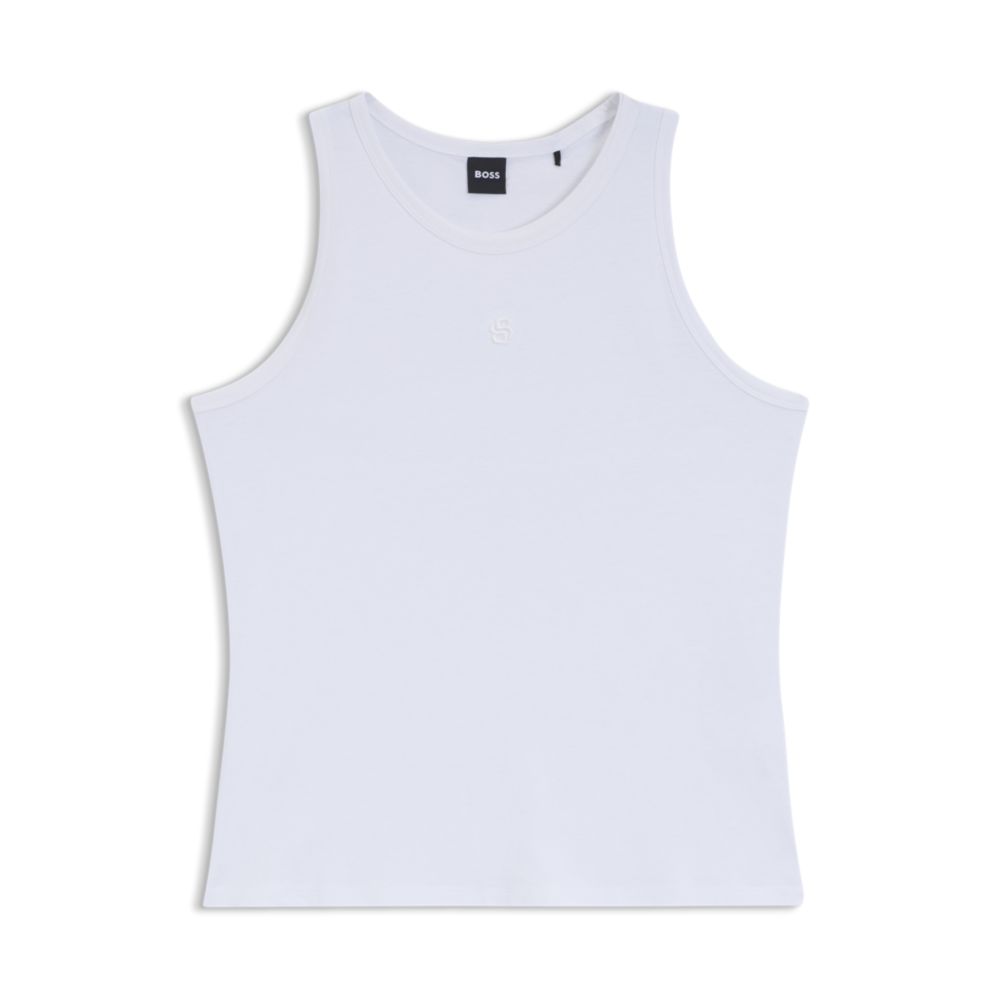 Camiseta sin mangas de algodón de corte ajustado