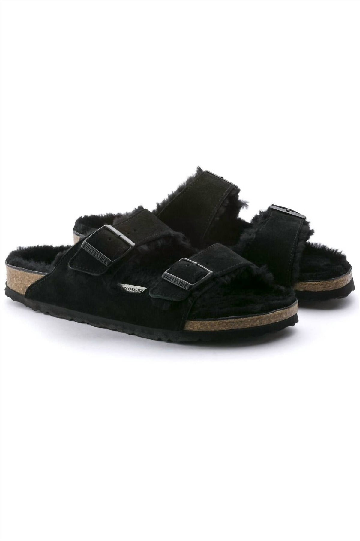 Sandalias unisex de gamuza color negro