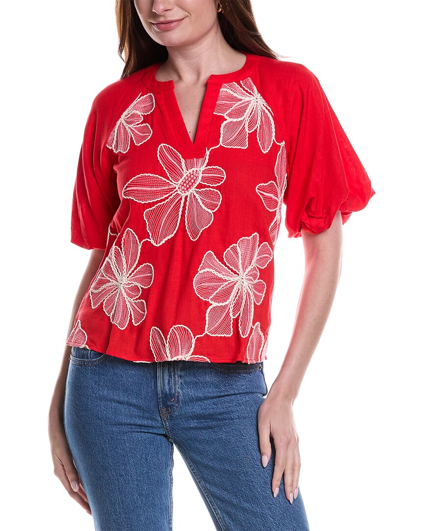 Blusa de mezcla de lino