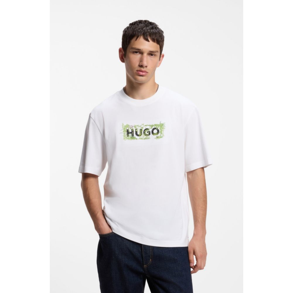 Camiseta de algodón con bordado