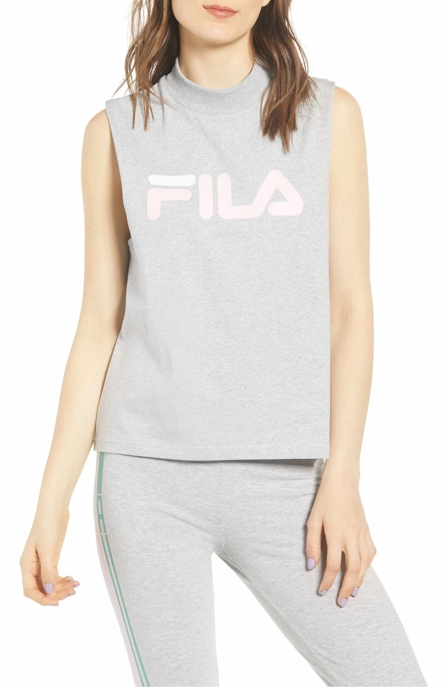 Camiseta sin mangas color gris