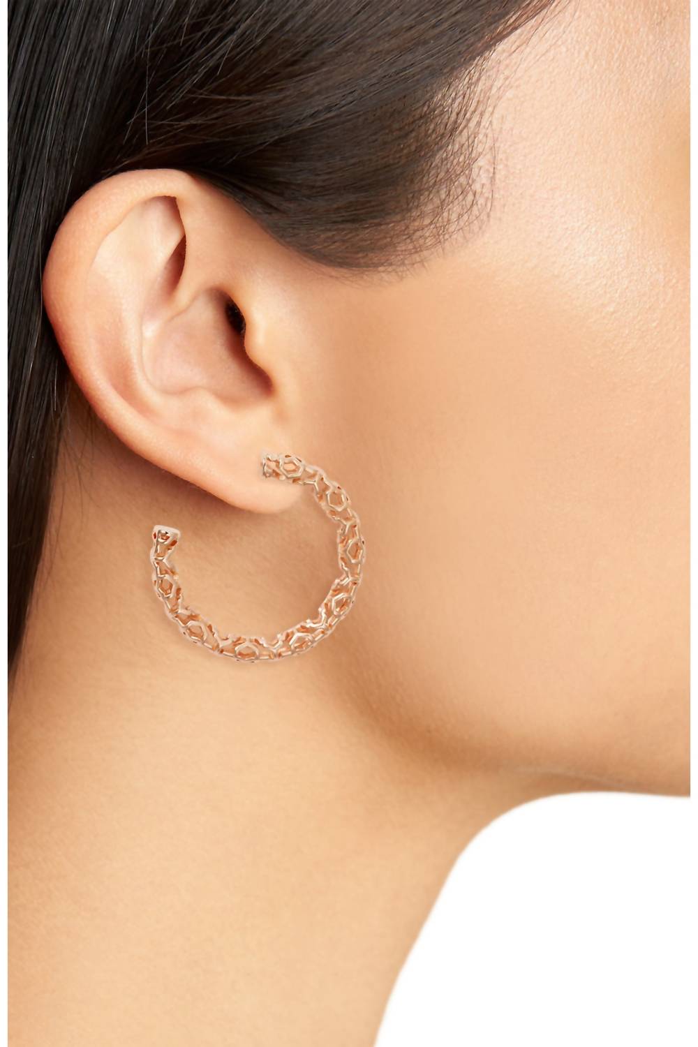 Aretes color oro rosa