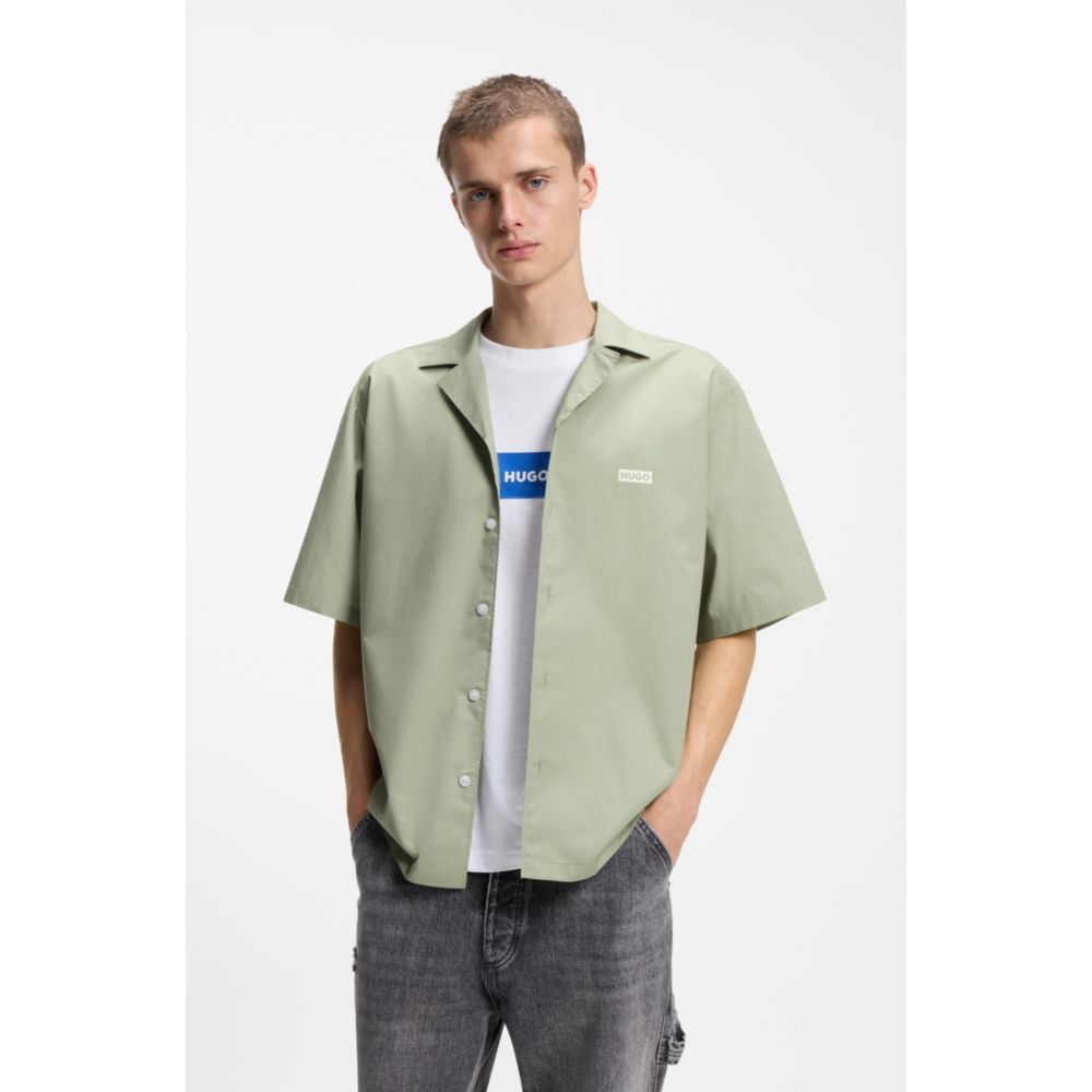 Camisa de algodón de corte amplio