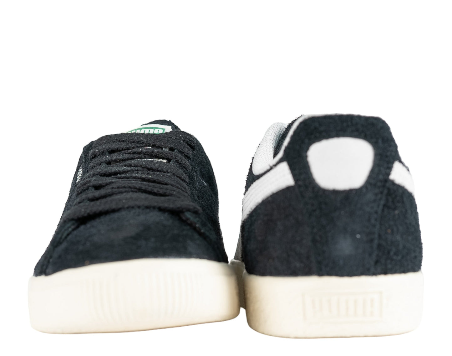 Tenis de hombre de gamuza color negro y marfil
