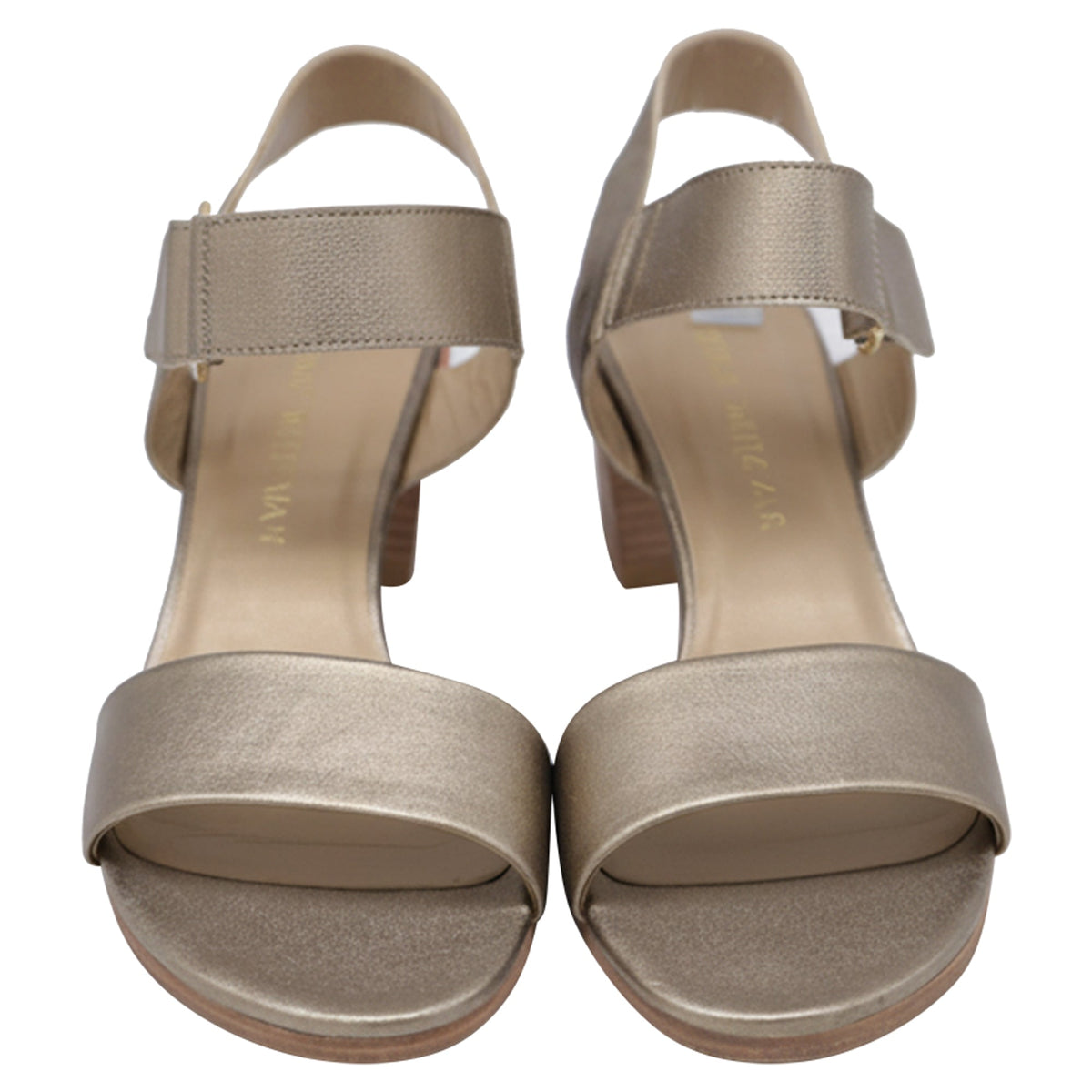 Sandalias de cuero color dorado